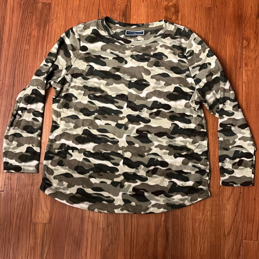 Karen Scott sport fleece top